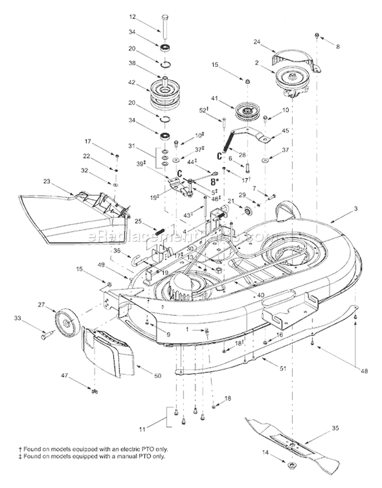 Page B Diagram and Parts List for 13AX614G701 2004 Yard Man Lawn Tractor